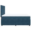 vidaXL Boxspringbett mit Matratze Blau 140x190 cm Samt