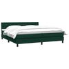 vidaXL Boxspringbett mit Matratze Dunkelgr&uuml;n 200x210 cm Samt