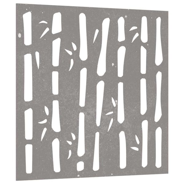 vidaXL Garten-Wanddeko 55x55 cm Cortenstahl Bambus-Design