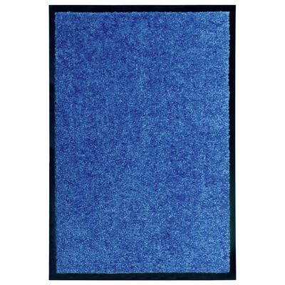 vidaXL Fußmatte Waschbar Blau 40x60 cm