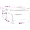vidaXL Boxspringbett mit Matratze Grau 90x200 cm Kunstleder