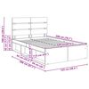 vidaXL Bettrahmen Altholz 120 x 200 cm Massives Kiefernholz