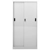 vidaXL Büroschrank mit Schiebetür Hellgrau 90x40x180 cm Stahl