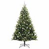 vidaXL K&uuml;nstlicher Klapp-Weihnachtsbaum mit 300 LEDs Gr&uuml;n 210 cm