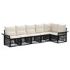 vidaXL Gartensofa-set 6 Stk. Schwarz Poly-Rattan