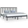 vidaXL Massivholzbett Grau Kiefer 200x200 cm