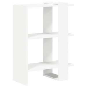 vidaXL B&uuml;cherregal 2 Ebenen 52 x 25 x 71,5 cm Holzwerkstoff Wei&szlig;