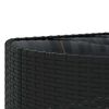 vidaXL 5-tlg. Garten-Sofagarnitur mit Kissen Schwarz Poly Rattan