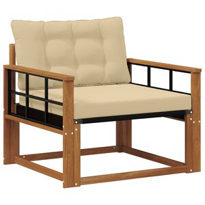 vidaXL Outdoor-Sofagarnitur Massives Akazienholz und Textilene Natur