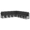 vidaXL Outdoor-Sofagarnitur Schwarz Polyester