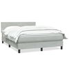 vidaXL Boxspringbett mit Matratze Hellgrau 160x220 cm Samt