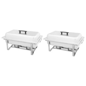 vidaXL Chafing Dish Set 2-tlg. Edelstahl
