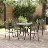vidaXL Garten Essgruppe 5 pcs Bronze Aluminium