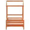 vidaXL Massivholzbett mit Dach Wachsbraun 90x190 cm Kiefer