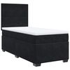 vidaXL Boxspringbett mit Matratze Schwarz 80x200 cm Samt