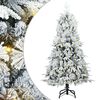 vidaXL Künstlicher klappbarer Weihnachtsbaum Weiß 150 cm PE und PVC