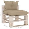 vidaXL 7-tlg. Garten-Lounge-Set aus Paletten mit Kissen Kiefernholz
