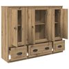 vidaXL Highboard mit Schubladen 3 pcs Artisan-Eiche Holzwerkstoff