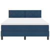 vidaXL Boxspringbett mit Matratze mit Kopfteil Blau 160 x 200 cm Stoff