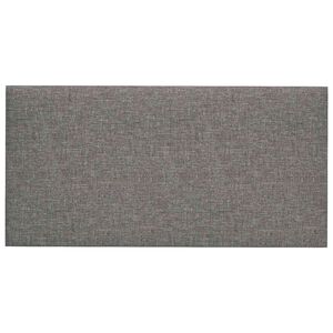 vidaXL Wandkopfteilen 12 Stk. 30 x 15 cm Hellgrau Stoff