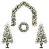 vidaXL Mini-Weihnachtsbaum-Set 120 cm 275 LEDs Warmes Wei&szlig; PVC