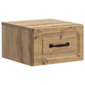 vidaXL Wandmontierter Nachttisch Artisan-Eiche 34,5 x 33 x 20 cm