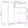 vidaXL Druckerst&auml;nder mit Rollen R&auml;uchereiche 60x40x68,5 cm