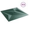 vidaXL Wandpaneele Stern 12 pcs Stern Gr&uuml;n 50 x 50 cm XPS Schaum