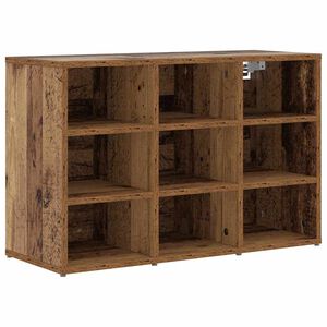 vidaXL Schuhschrank 77,5 x 30 x 51 cm Holzwerkstoff Altholz