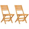 vidaXL Klappst&uuml;hle, 2 St&uuml;ck, 47 x 62 x 90 cm, Massivholz Teak