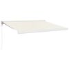 vidaXL Manuelle Markise 3,5 x 2,5 m Creme 100% Polyester