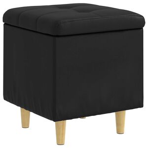vidaXL Ottoman mit Stauraum Schwarz 40 x 40 x 45 cm Kunstleder