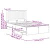 vidaXL Bettrahmen Ger&auml;ucherte Eiche 135 x 190 cm Ingenieurs Holz