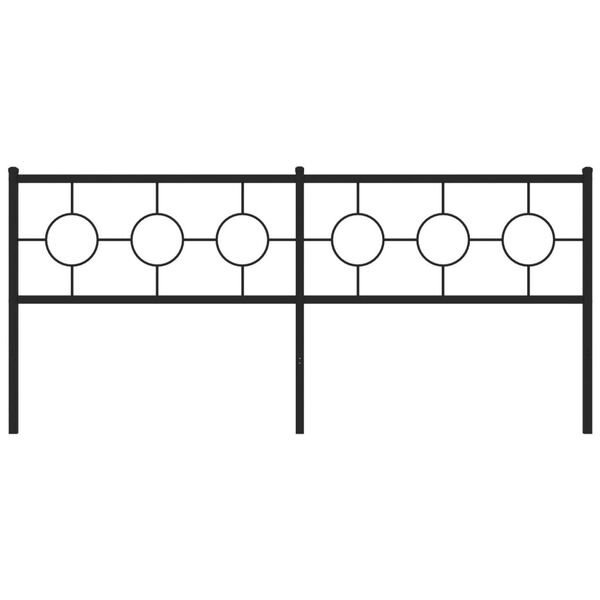 vidaXL Ersatz-Kopfteil Metall Schwarz 200 cm