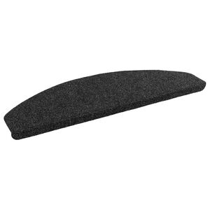 vidaXL Selbstklebende Treppenschoner 15 pcs Schwarz 80 x 28 x 3,5 cm