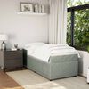 vidaXL Boxspringbett mit Matratze Hellgrau 80x200 cm Samt