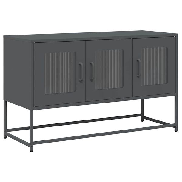 vidaXL TV-Schrank Anthrazit 100,5x39x60,5 cm Kaltgewalzter Stahl