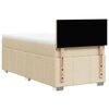 vidaXL Boxspringbett mit Matratze Creme 90x190 cm Stoff
