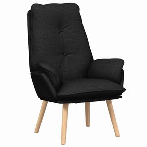 vidaXL Sessel Schwarz 69 x 74 x 93 cm Stoff und Sperrholz