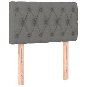 vidaXL Kopfteil Dunkelgrau 80x7x78/88 cm Stoff