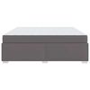 vidaXL Bettrahmen mit Matratze Grau 200 x 200 cm Stoff