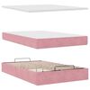 vidaXL Ottoman-Bett mit Matratzen & LEDs Rosa 120x190 cm Samt