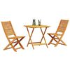 vidaXL Klapp Bistro Set 3 pcs Braun Massivholz Akazie