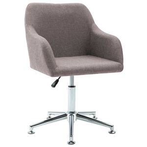 vidaXL B&uuml;rostuhl Drehbar Taupe Stoff