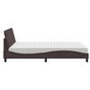 vidaXL Bett mit Matratze "Hanko" Dunkelbraun 140x200 cm Stoff