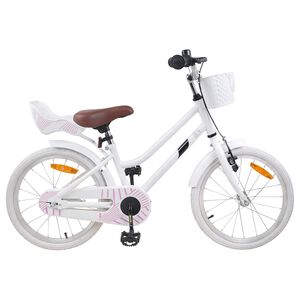 vidaXL Kinderfahrrad 18 Zoll f&uuml;r 5-7 Jahre alt Wei&szlig;