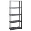 vidaXL Lagerregal 5-Tier Schwarz 71x38x170 cm Kunststoff