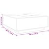 vidaXL Couchtisch mit Infinity-LED Braun Eichen-Optik 100x100x40 cm