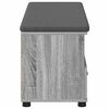 vidaXL Flurbank mit Kissen mit Speicher Graues Sonoma 100 x 38 x 46 cm