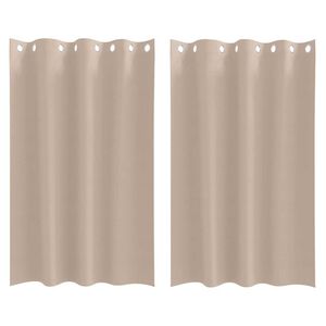vidaXL Verdunkelungs-Vorh&auml;nge mit Ringen 2 pcs Taupe 175 x 140 cm